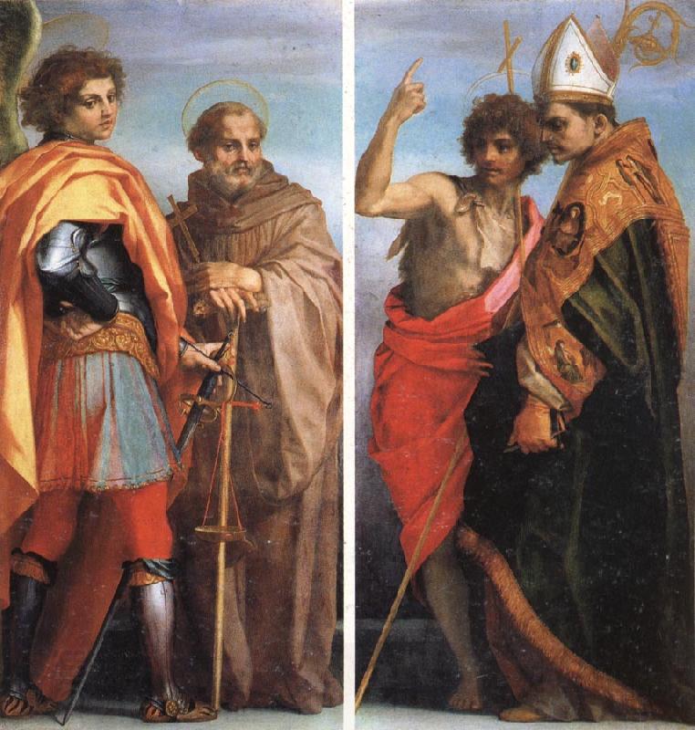 Andrea del Sarto SS.Michael the Archangel and John Gualbert SS.John the Baptist and Bernardo degli berti China oil painting art